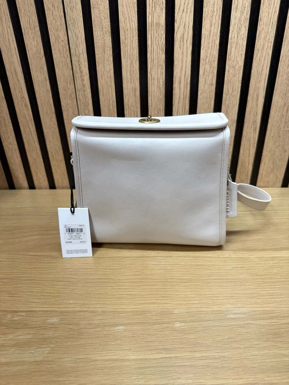 Coach Originals Turnlock Shoulder Bag in Chalk Leather